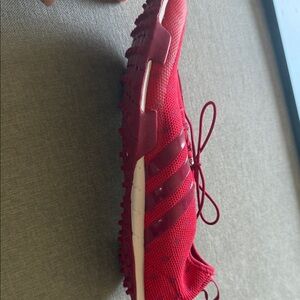 adidas Women’s Red Knit Lace-Up Sneakers Golf shoes